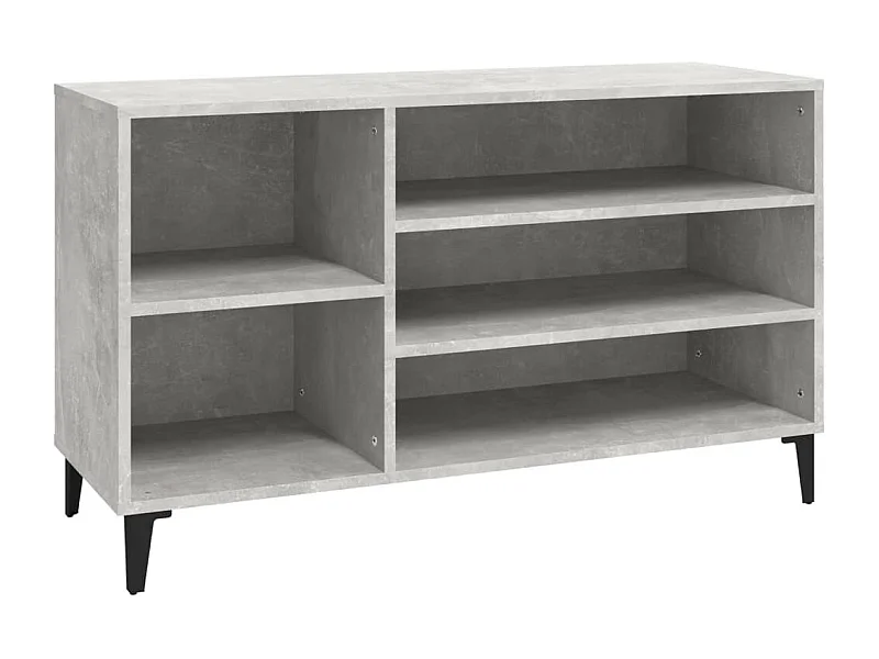 Scarpiera grigio cemento 102x36x60 cm in legno ingegnerizzato