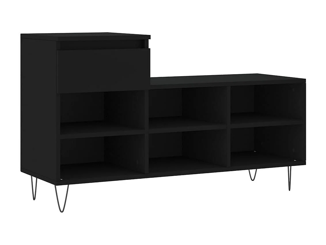 Armoire à chaussures Noir 102x36x60 cm Bois d'ingénierie