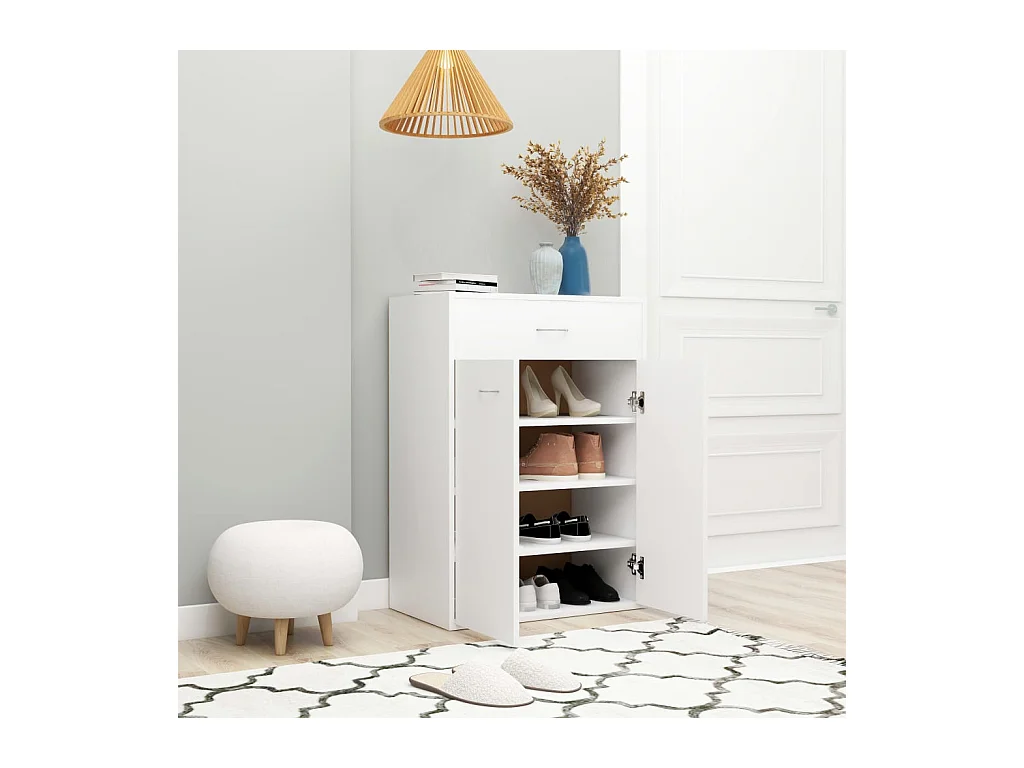 Witte schoenenkast 60x35x84 cm Technisch hout