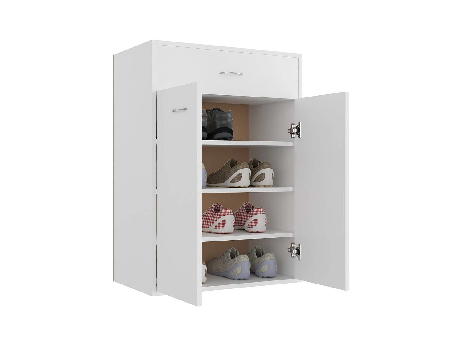 Witte schoenenkast 60x35x84 cm Technisch hout