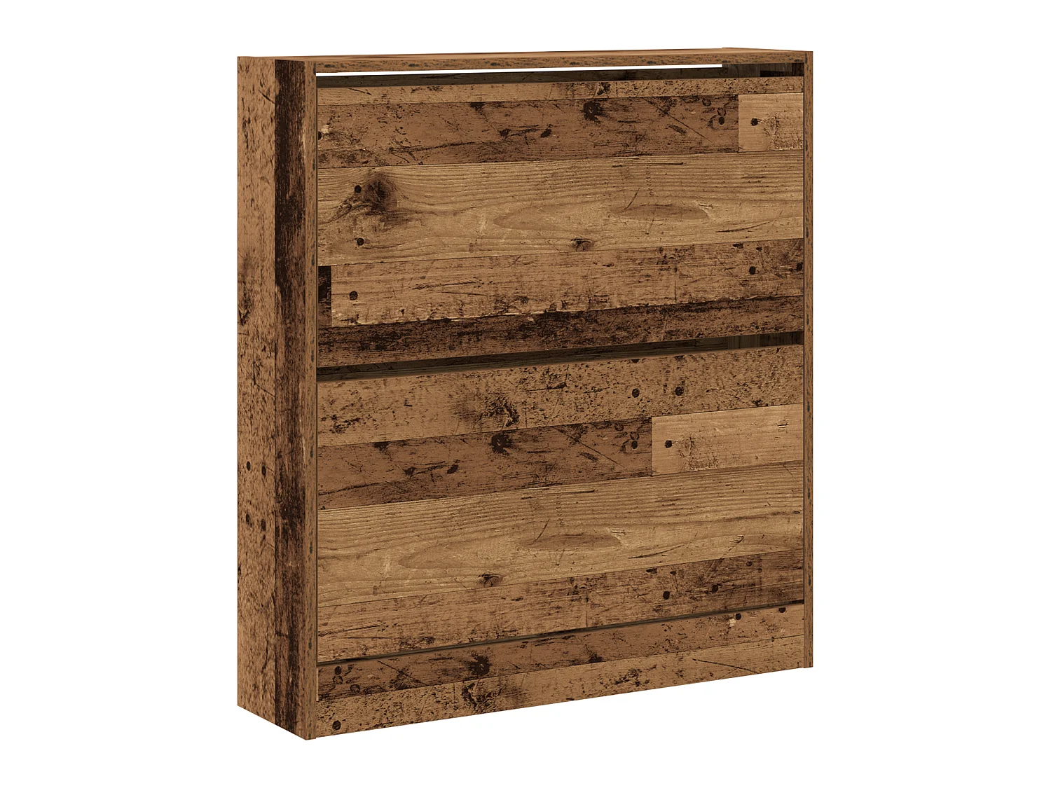 Buffet à chaussures avec tiroir escamotable bois ancien 80x21x87,5 cm