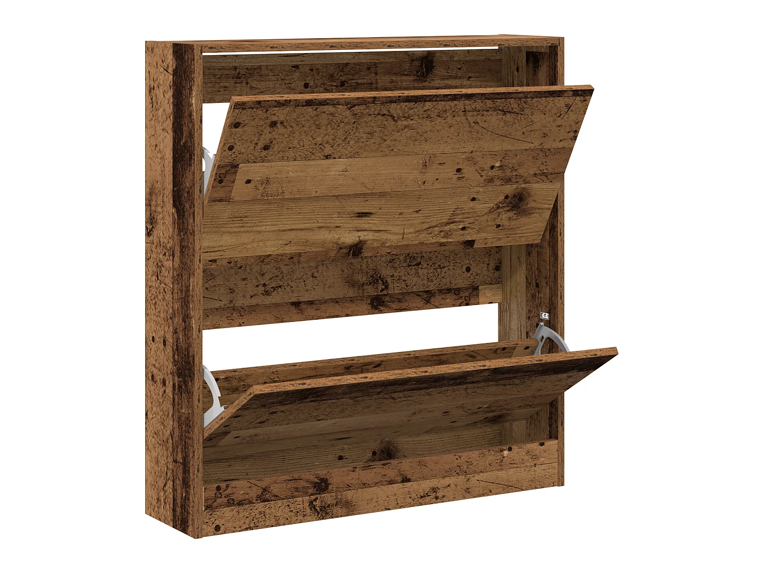 Buffet à chaussures avec tiroir escamotable bois ancien 80x21x87,5 cm