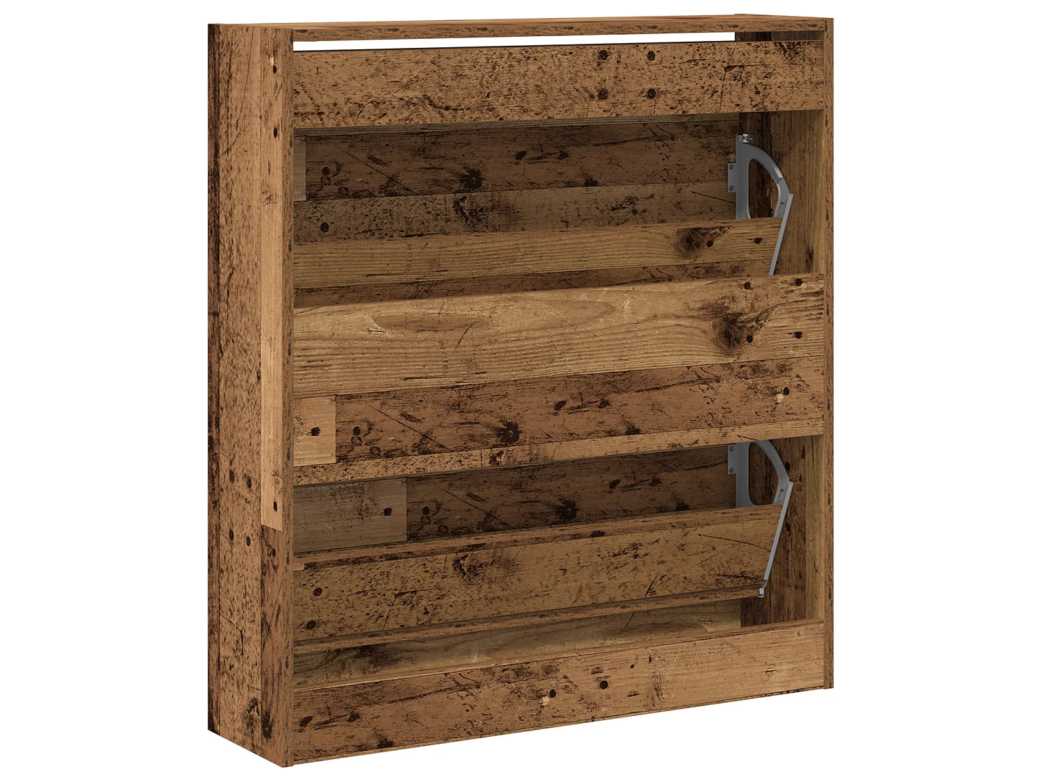 Buffet à chaussures avec tiroir escamotable bois ancien 80x21x87,5 cm