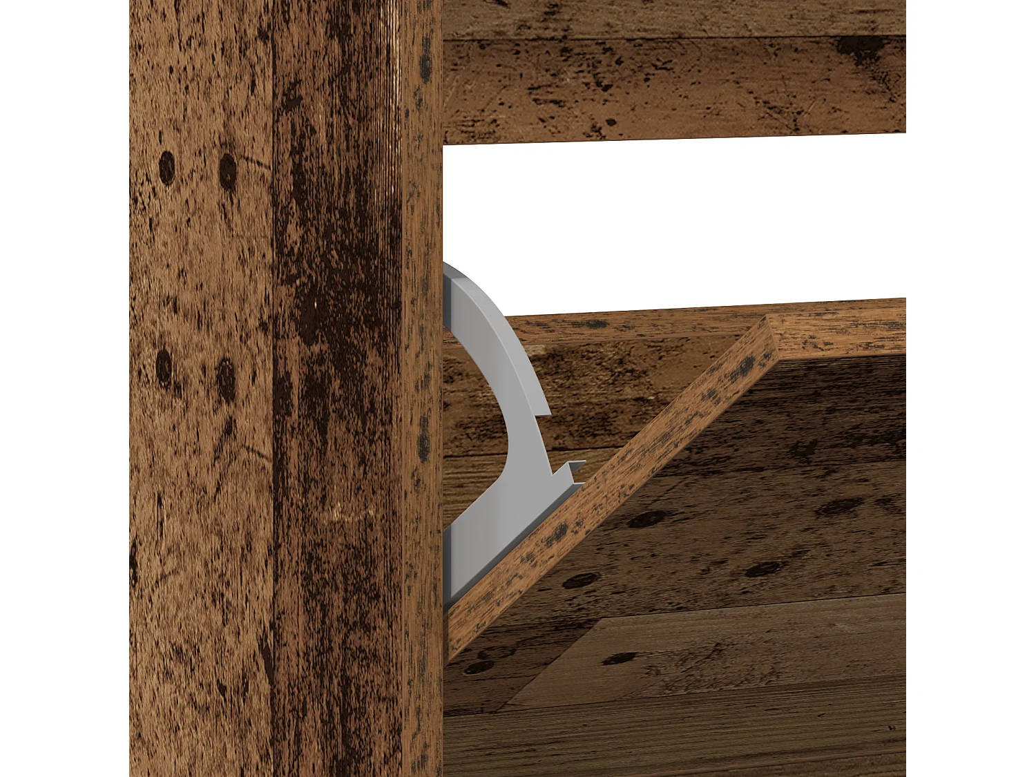 Buffet à chaussures avec tiroir escamotable bois ancien 80x21x87,5 cm