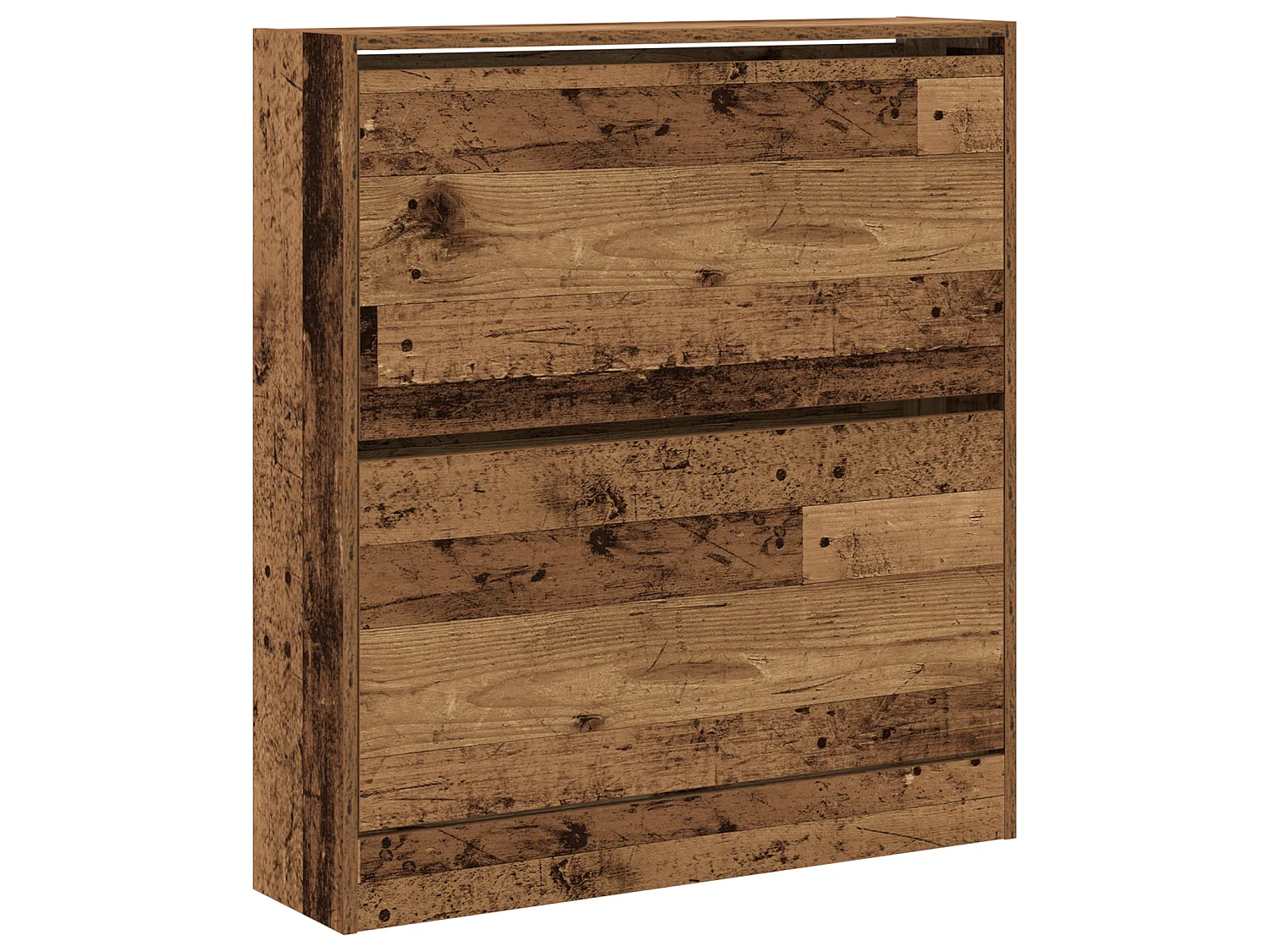 Buffet à chaussures avec tiroir escamotable bois ancien 80x21x87,5 cm