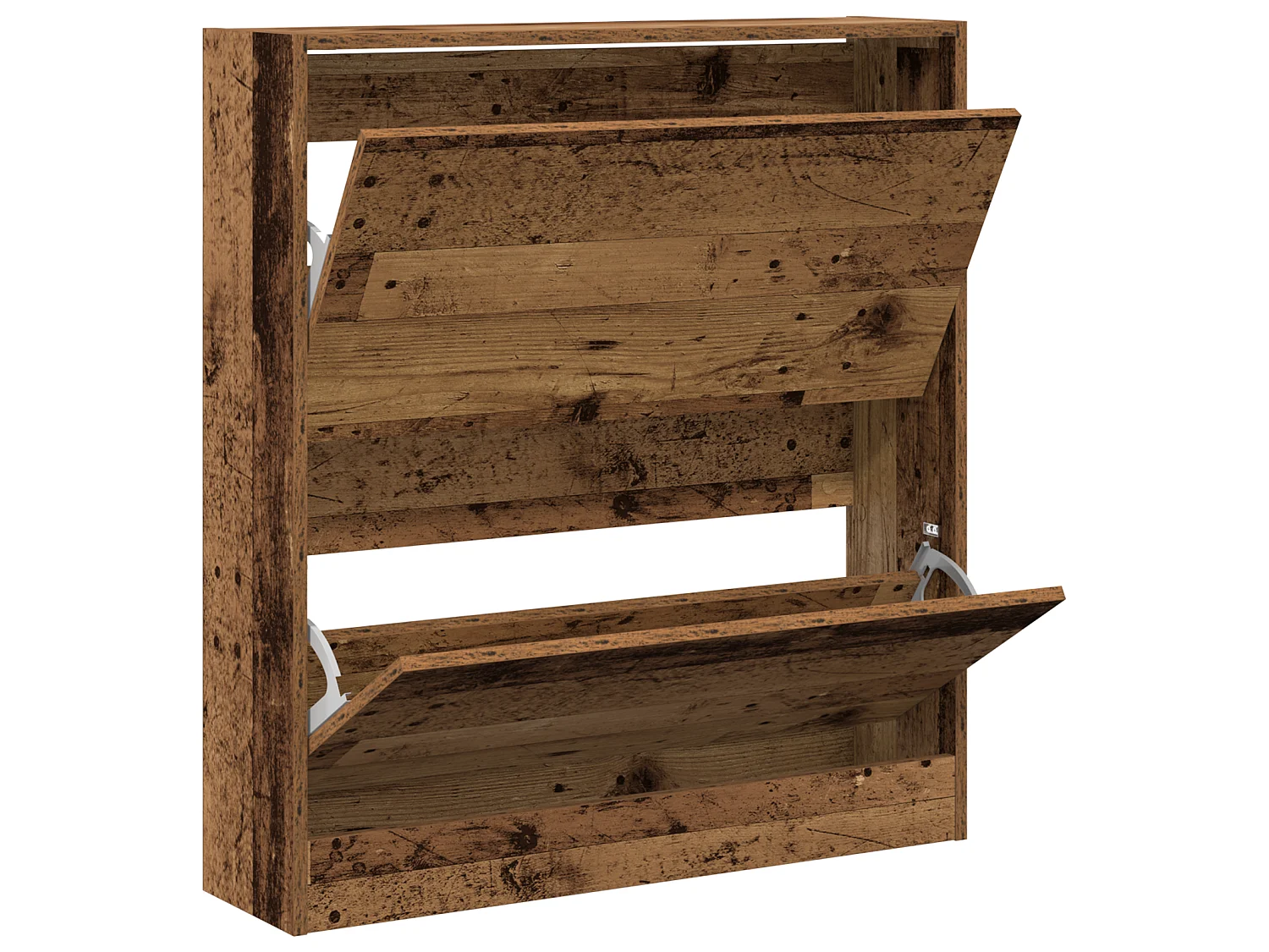 Buffet à chaussures avec tiroir escamotable bois ancien 80x21x87,5 cm