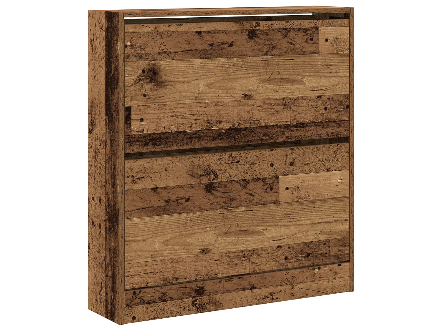 Buffet à chaussures avec tiroir escamotable bois ancien 80x21x87,5 cm