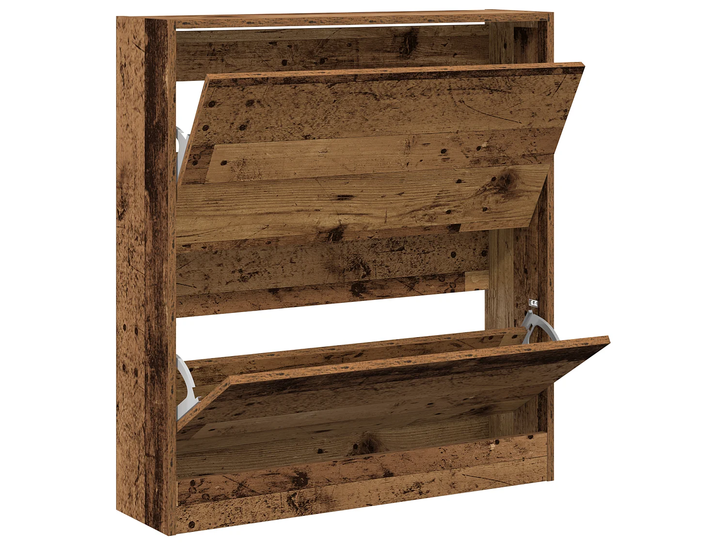 Buffet à chaussures avec tiroir escamotable bois ancien 80x21x87,5 cm