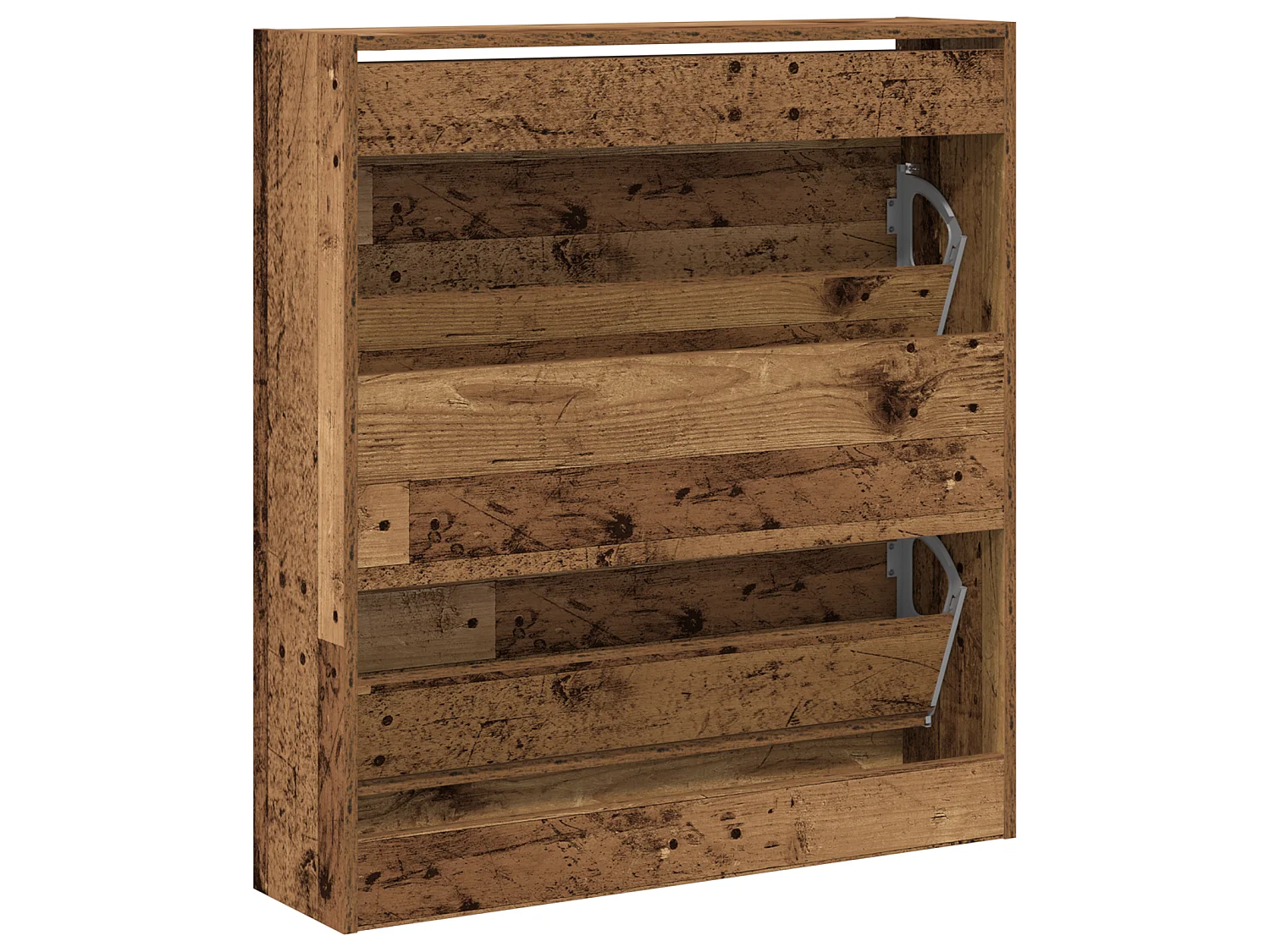 Buffet à chaussures avec tiroir escamotable bois ancien 80x21x87,5 cm