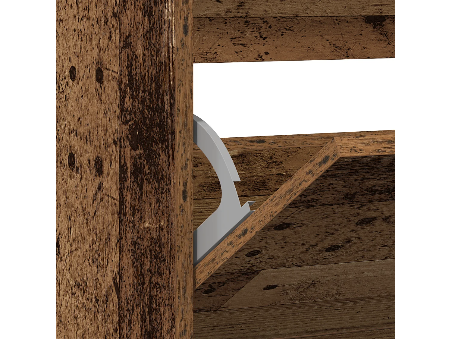 Buffet à chaussures avec tiroir escamotable bois ancien 80x21x87,5 cm