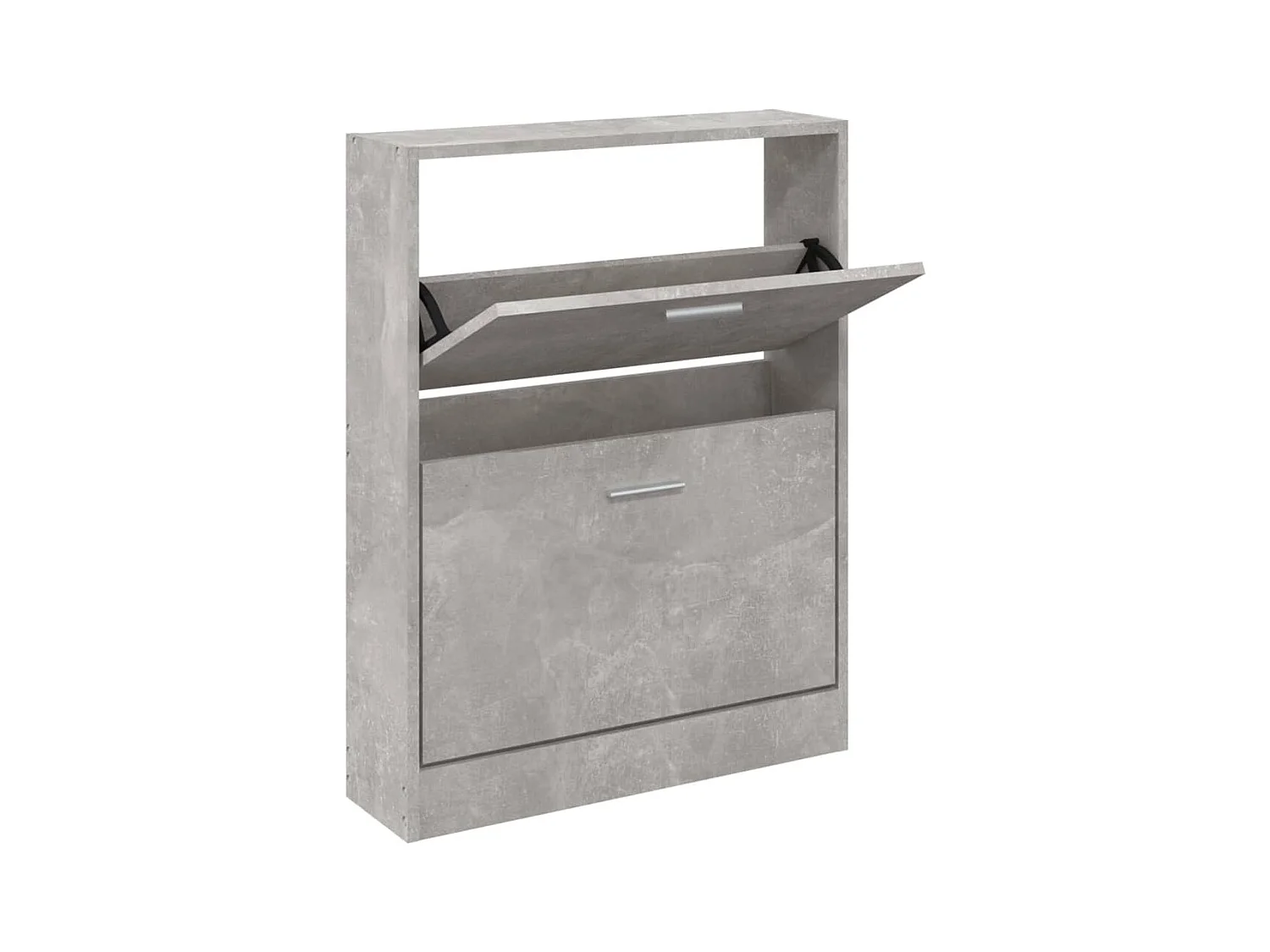 Scarpiera grigio cemento 59x17x81 cm in legno ingegnerizzato