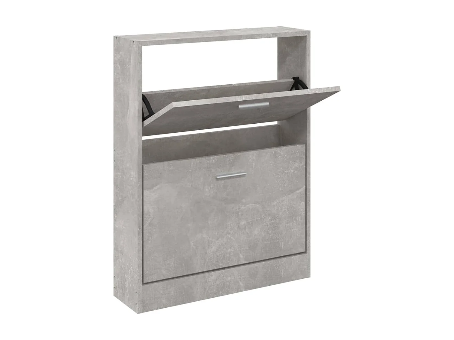 Armoire à chaussures Gris béton 59x17x81 cm Bois d'ingénierie