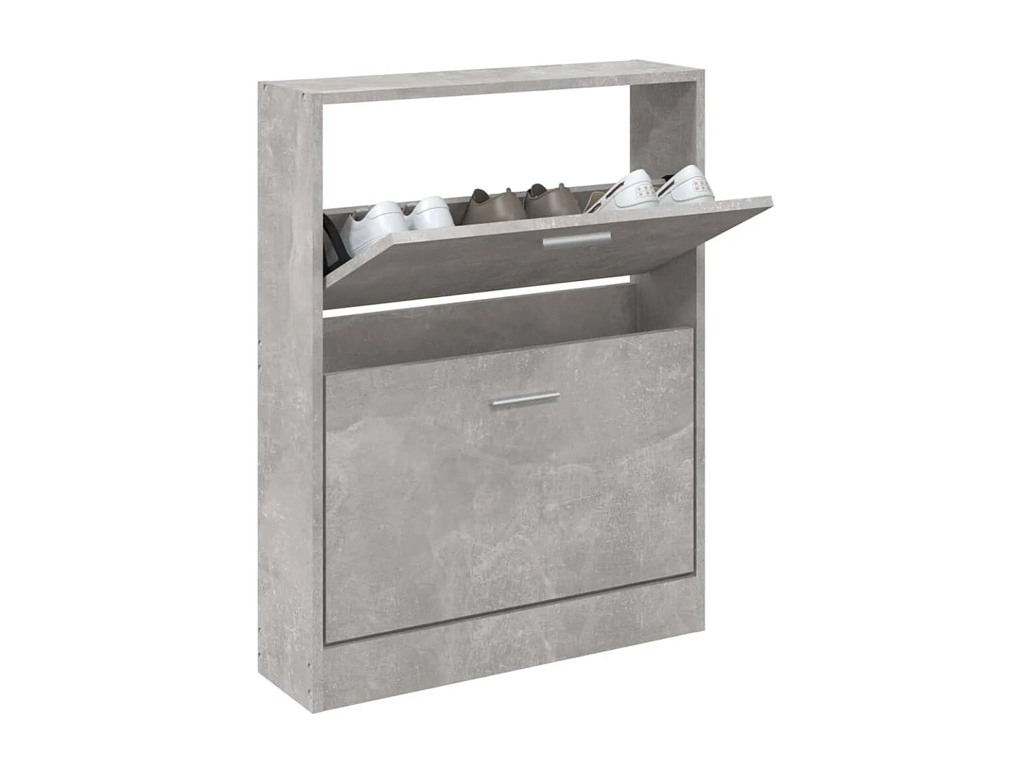 Armoire à chaussures Gris béton 59x17x81 cm Bois d'ingénierie