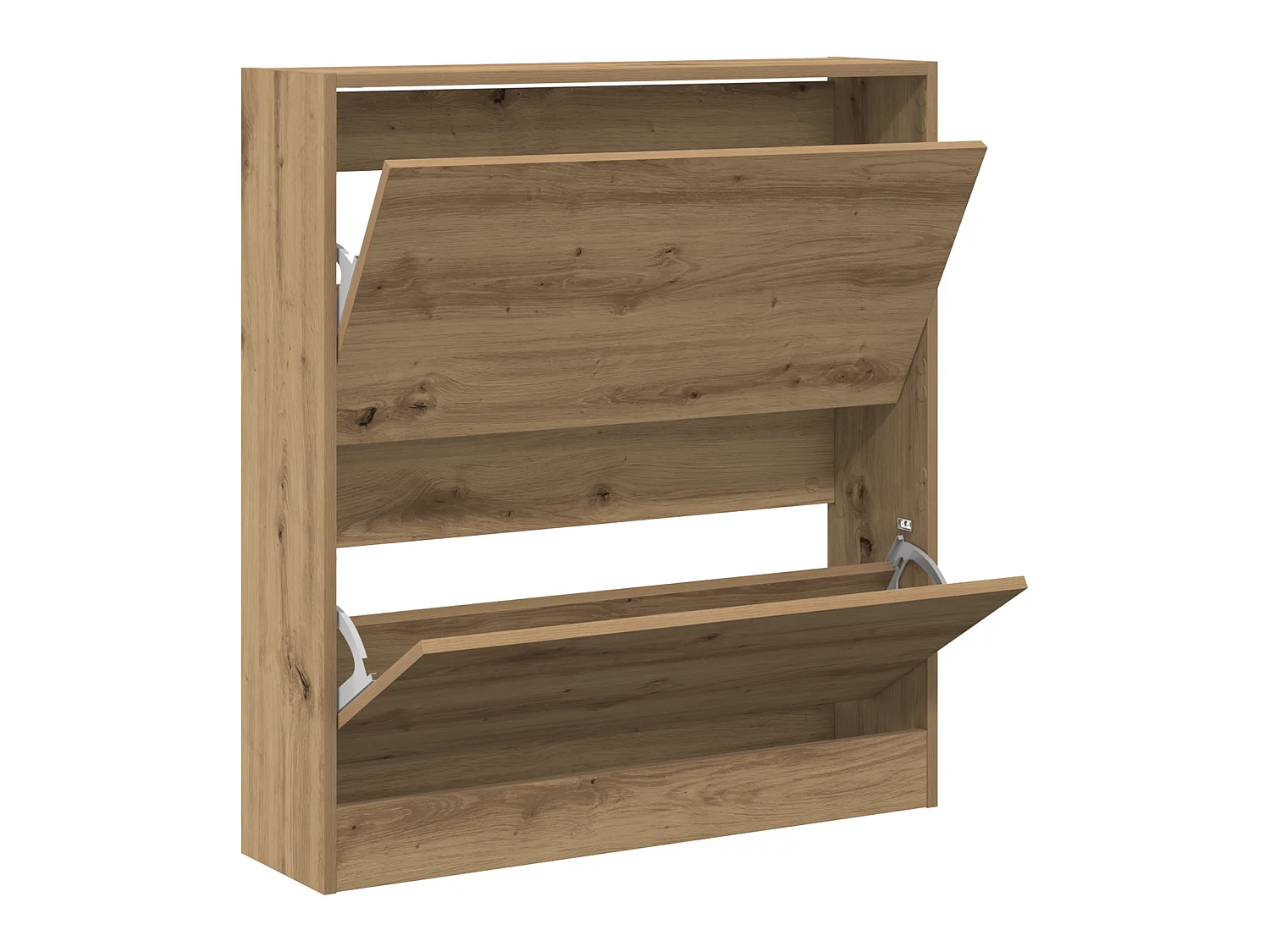 Cabinet à chaussures avec tiroir à rabat chêne fumé 80x21x87,5 cm