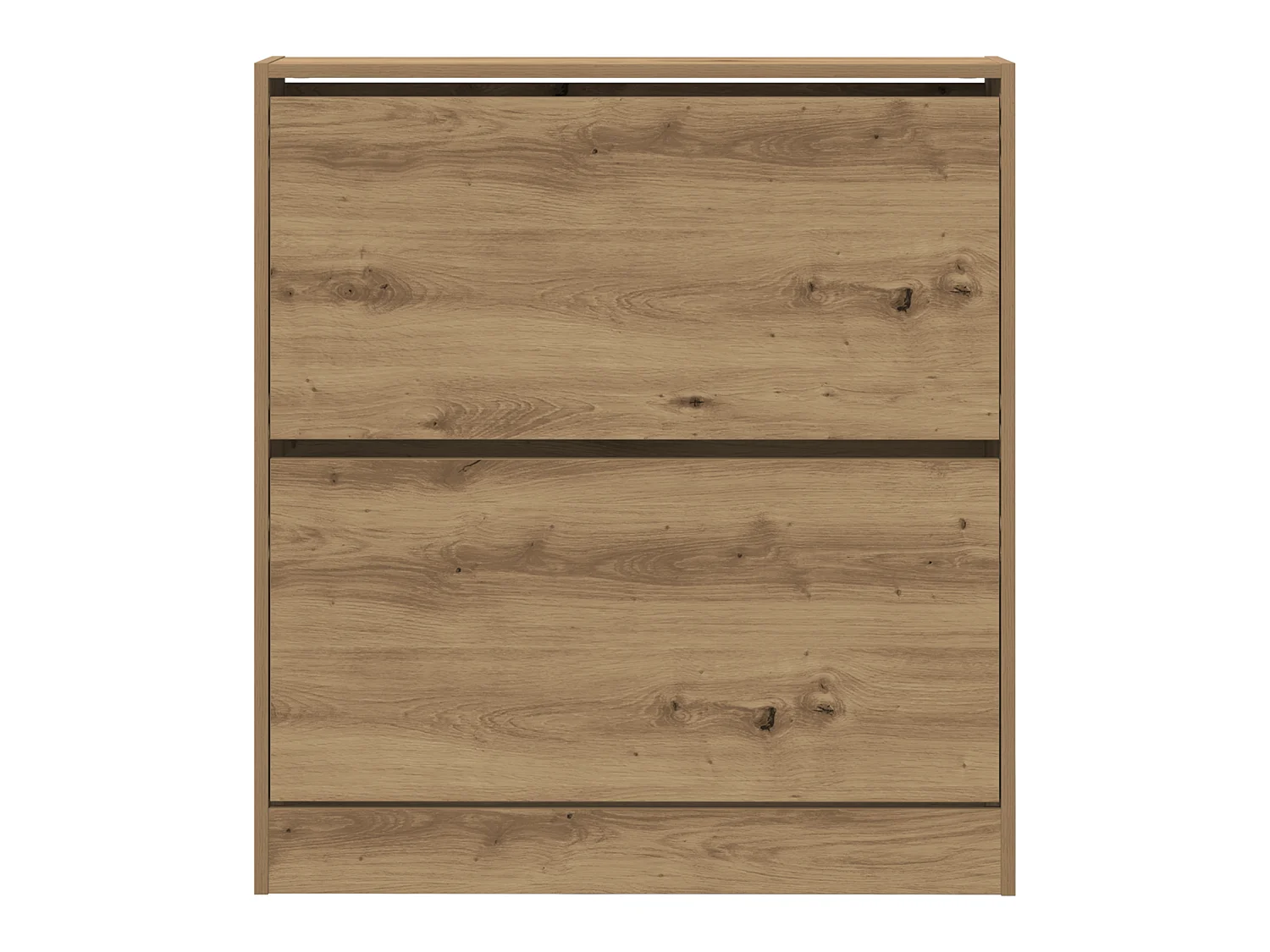 Cabinet à chaussures avec tiroir à rabat chêne fumé 80x21x87,5 cm