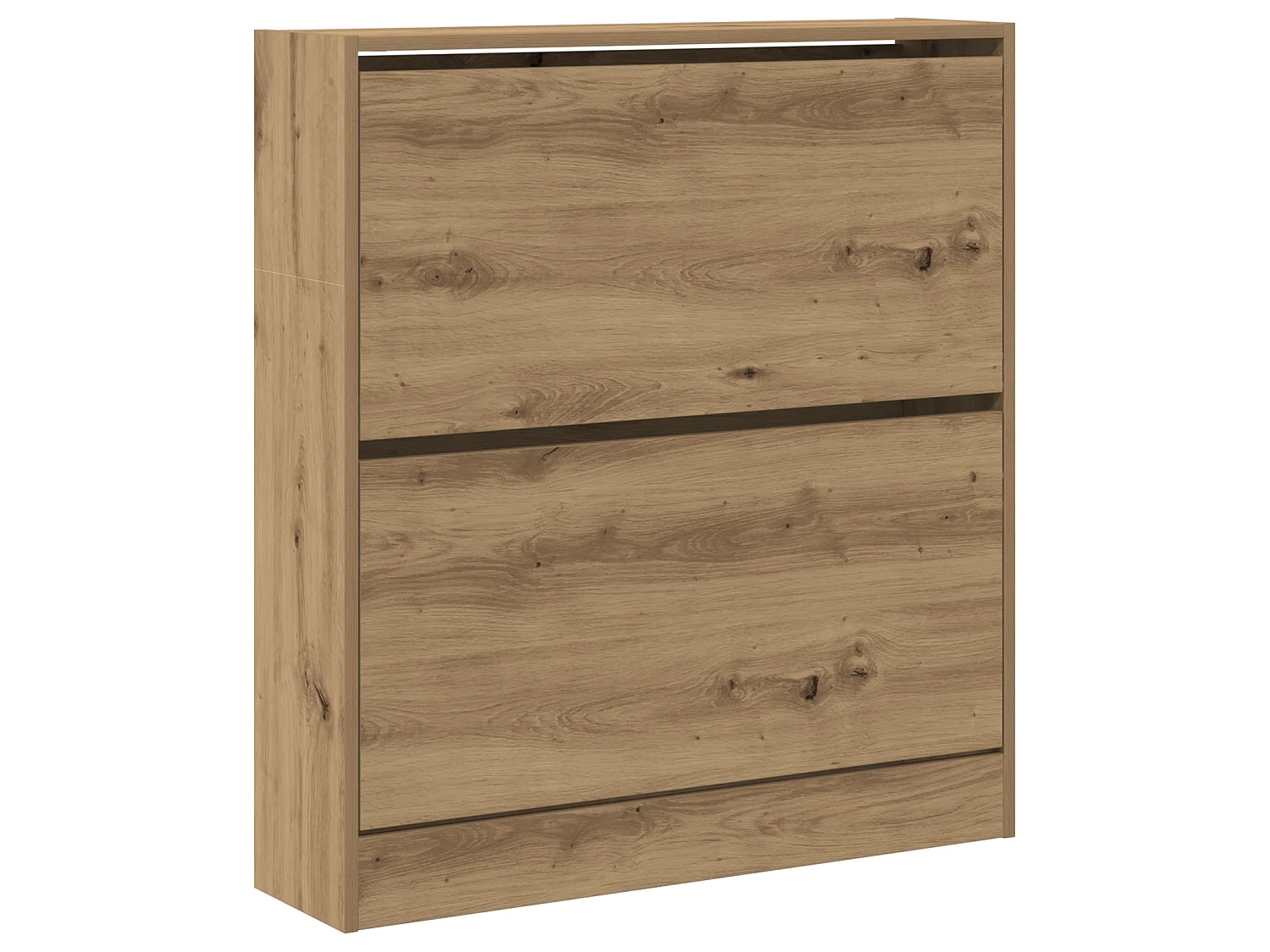 Cabinet à chaussures avec tiroir à rabat chêne fumé 80x21x87,5 cm