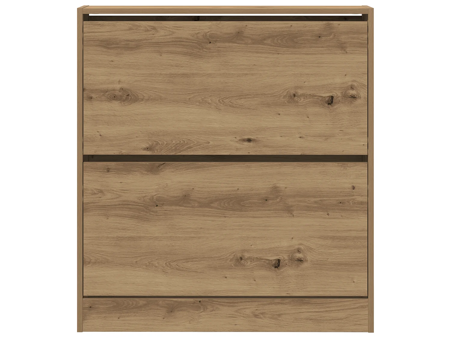 Cabinet à chaussures avec tiroir à rabat chêne fumé 80x21x87,5 cm