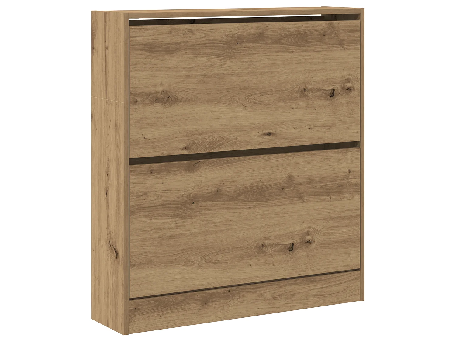 Cabinet à chaussures avec tiroir à rabat chêne fumé 80x21x87,5 cm