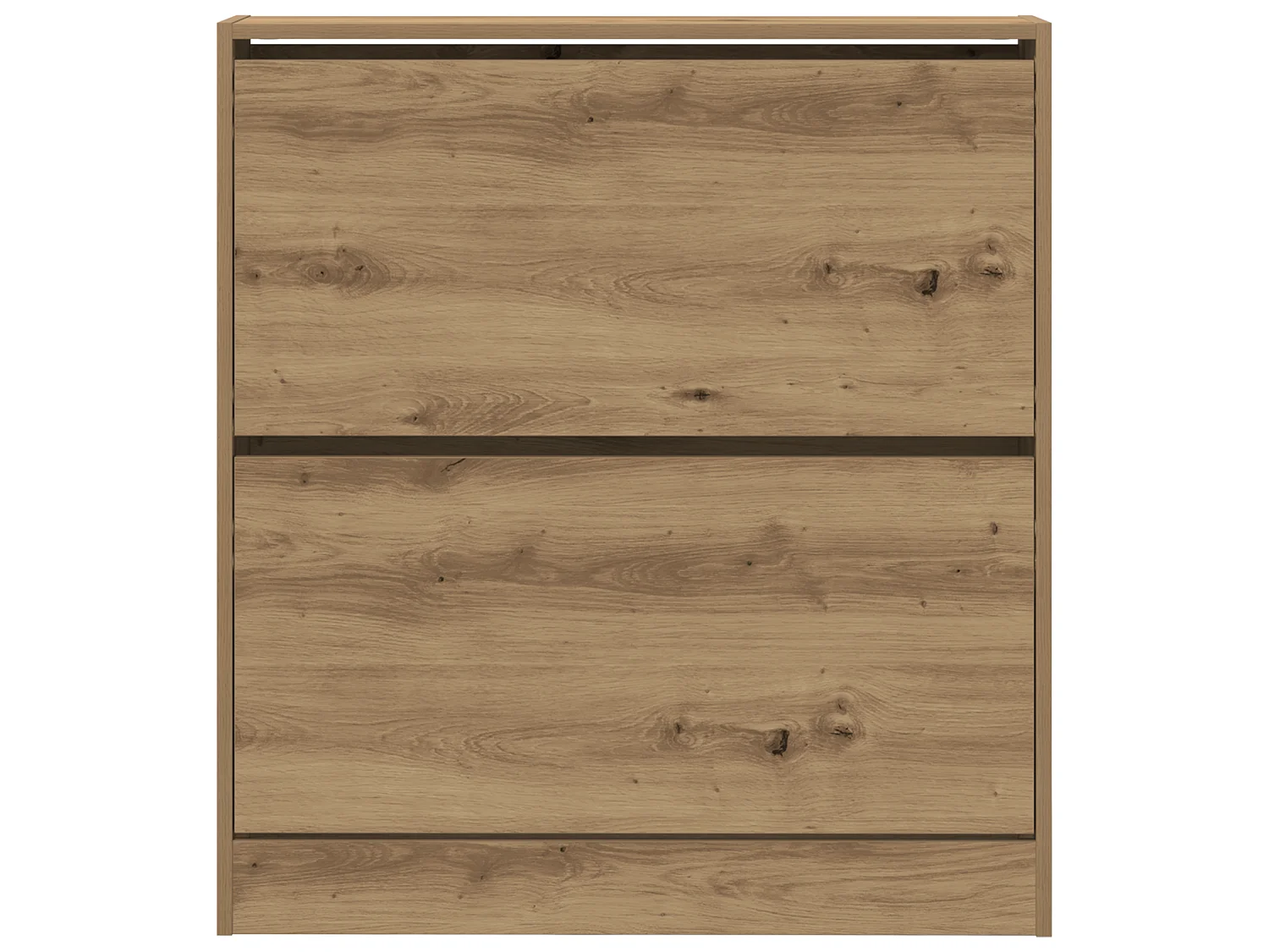 Cabinet à chaussures avec tiroir à rabat chêne fumé 80x21x87,5 cm