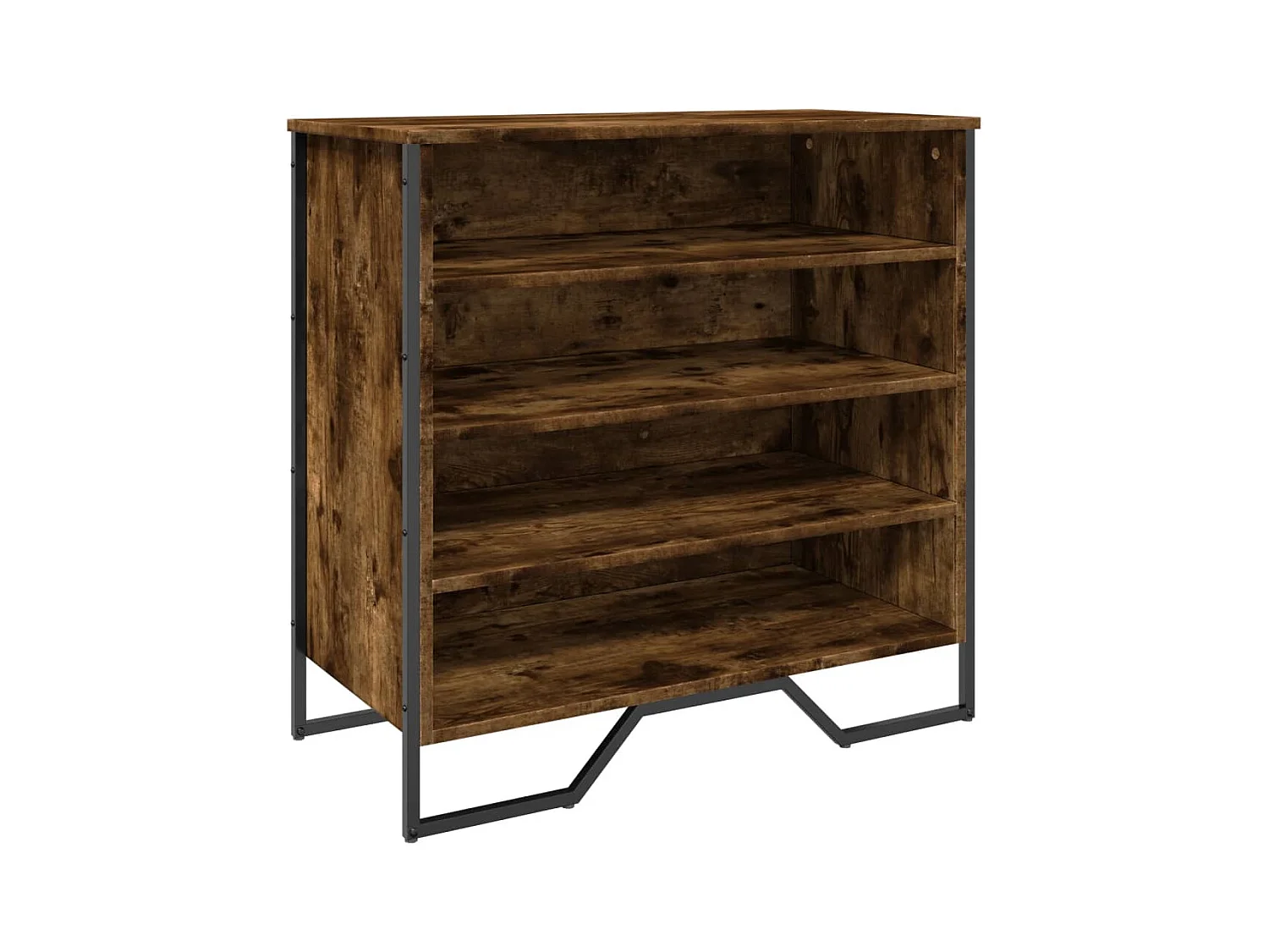 Scarpiera in rovere affumicato 80x38x78 cm in legno ingegnerizzato