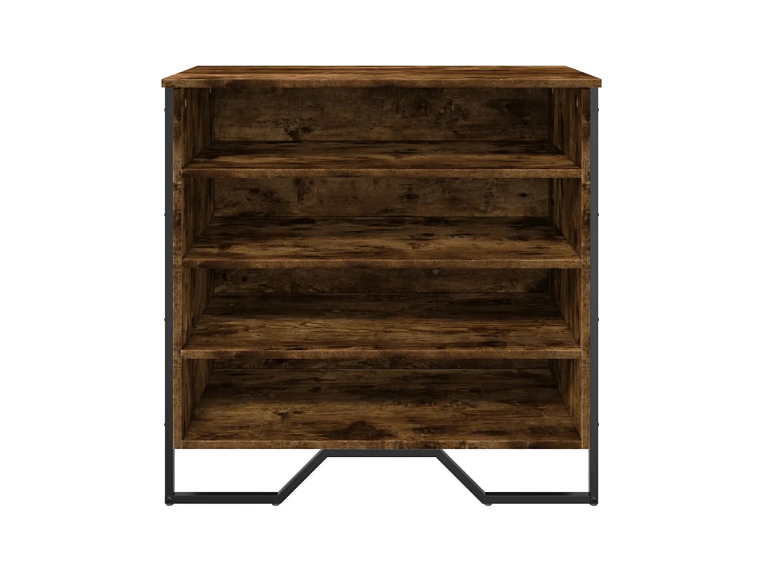 Scarpiera in rovere affumicato 80x38x78 cm in legno ingegnerizzato