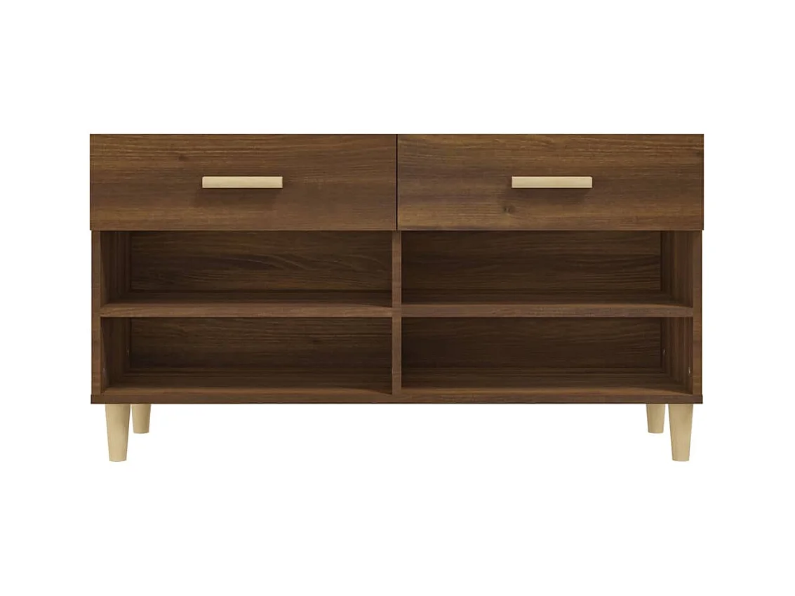 Meuble à chaussures Chêne marron 102x35x55 cm Bois d'ingénierie
