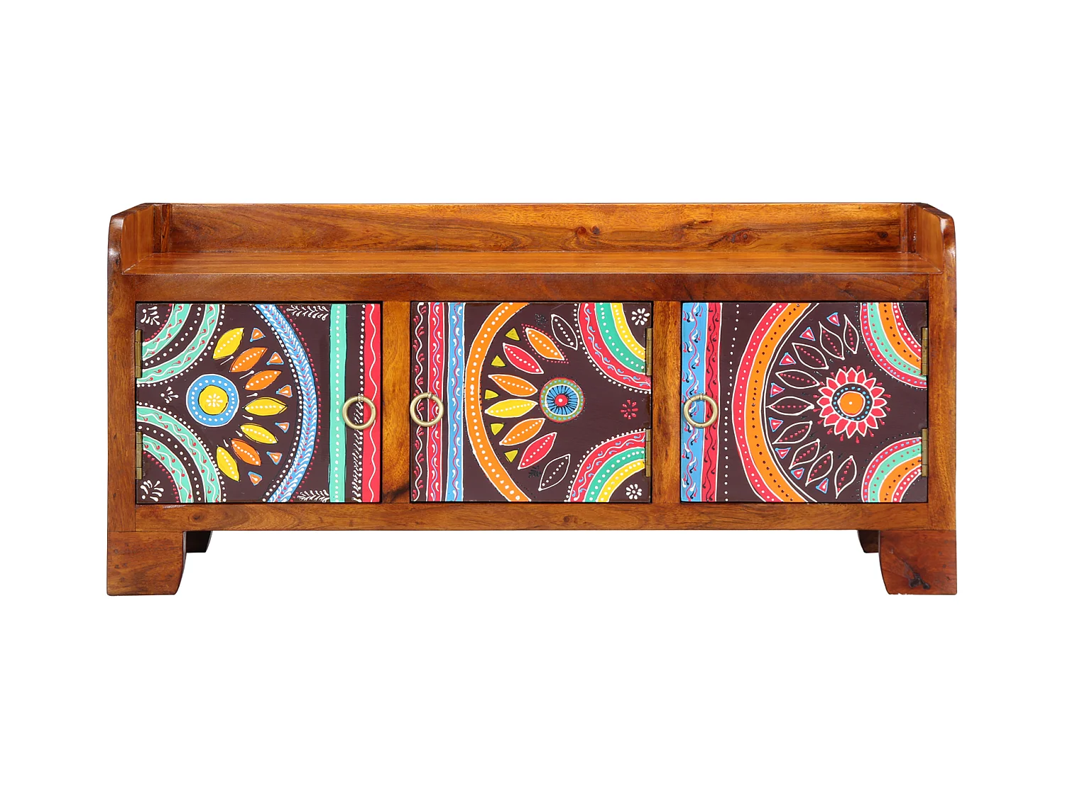 Banc à chaussures 90x35x40 cm en bois massif d'acacia