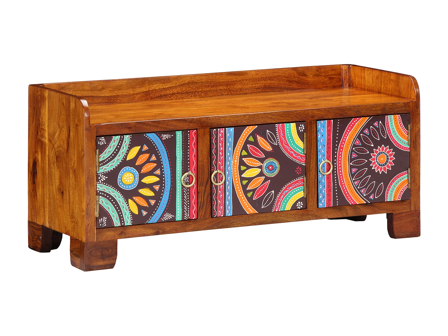 Schoenenbank 90x35x40 cm in massief acaciahout