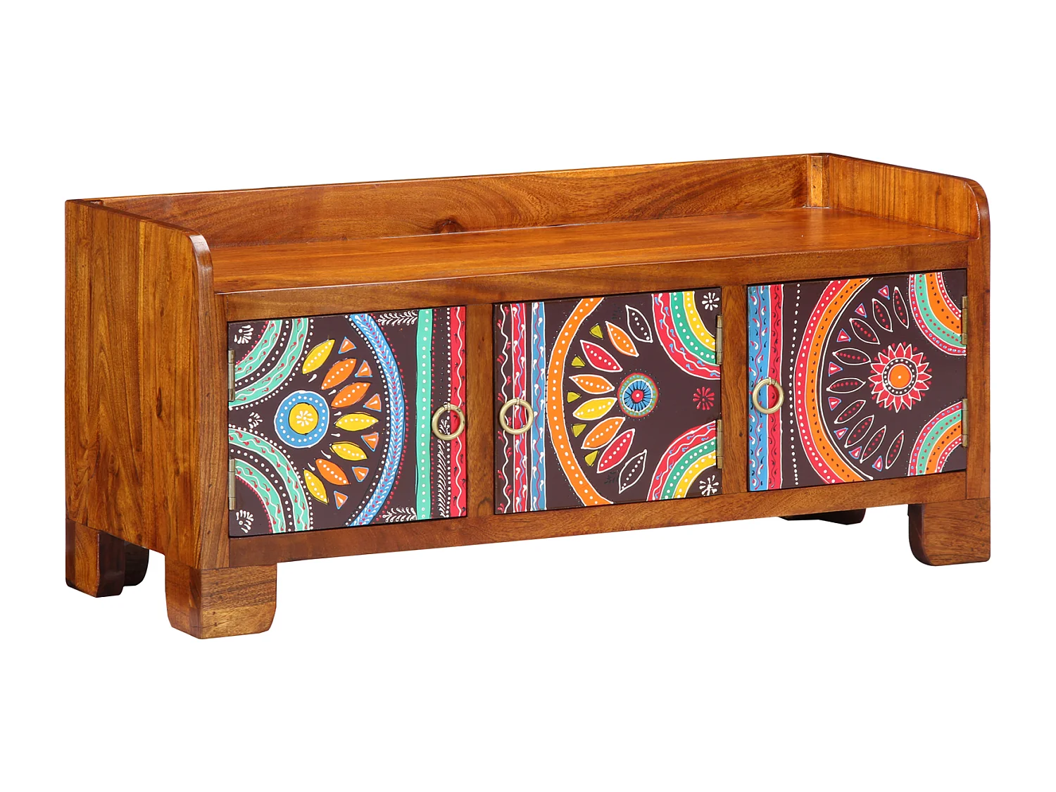 Schoenenbank 90x35x40 cm in massief acaciahout