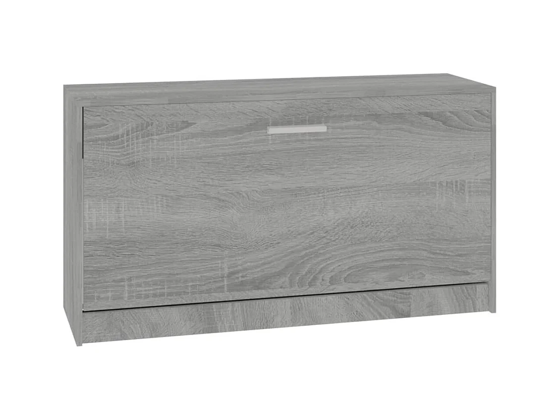 Banco zapatero Sonoma gris 80x24x45 cm Madera de ingeniería