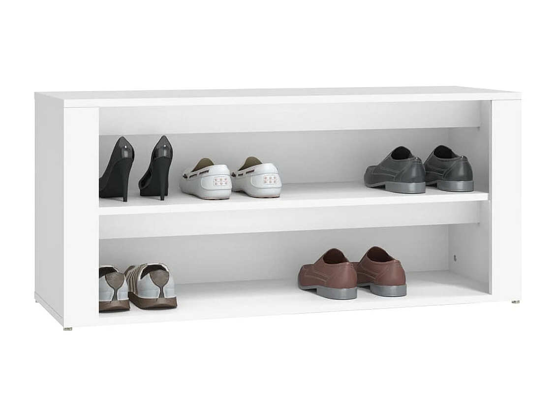 Zapatero blanco 100x35x45 cm Madera de ingeniería