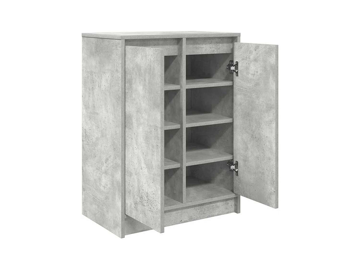 Scarpiera grigio cemento 57x34x76 cm in legno ingegnerizzato