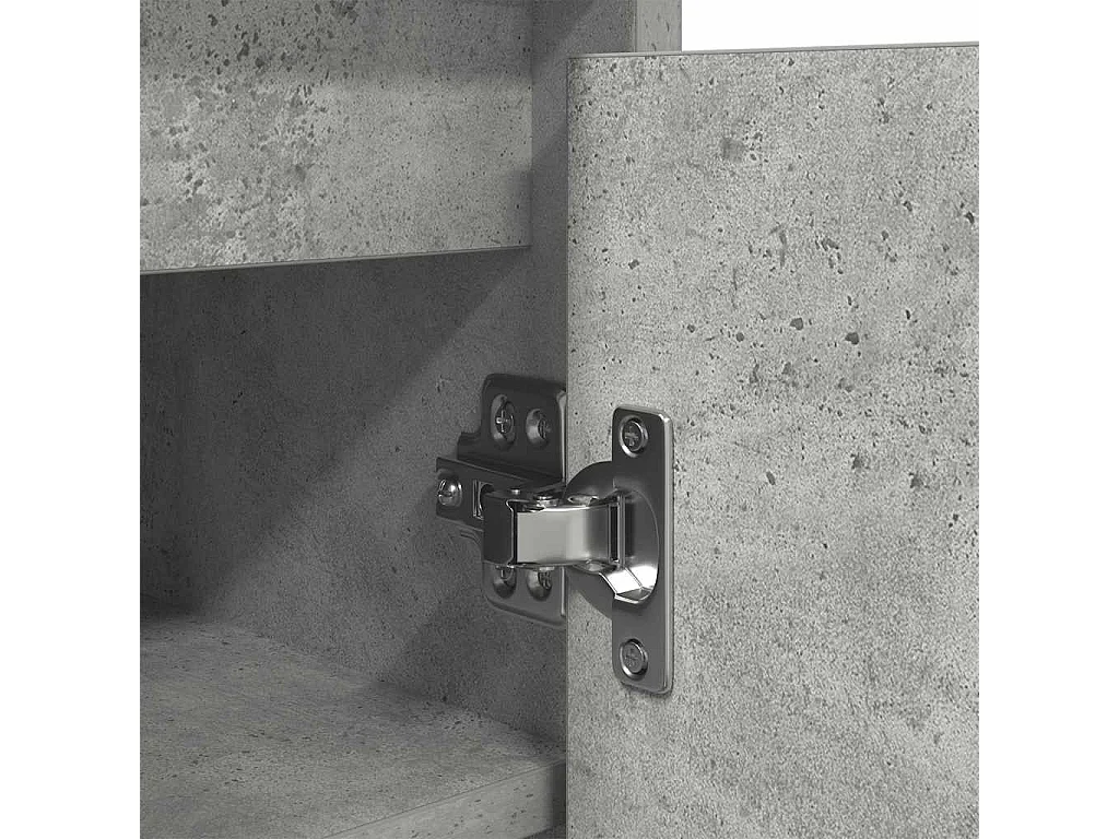 Scarpiera grigio cemento 57x34x76 cm in legno ingegnerizzato