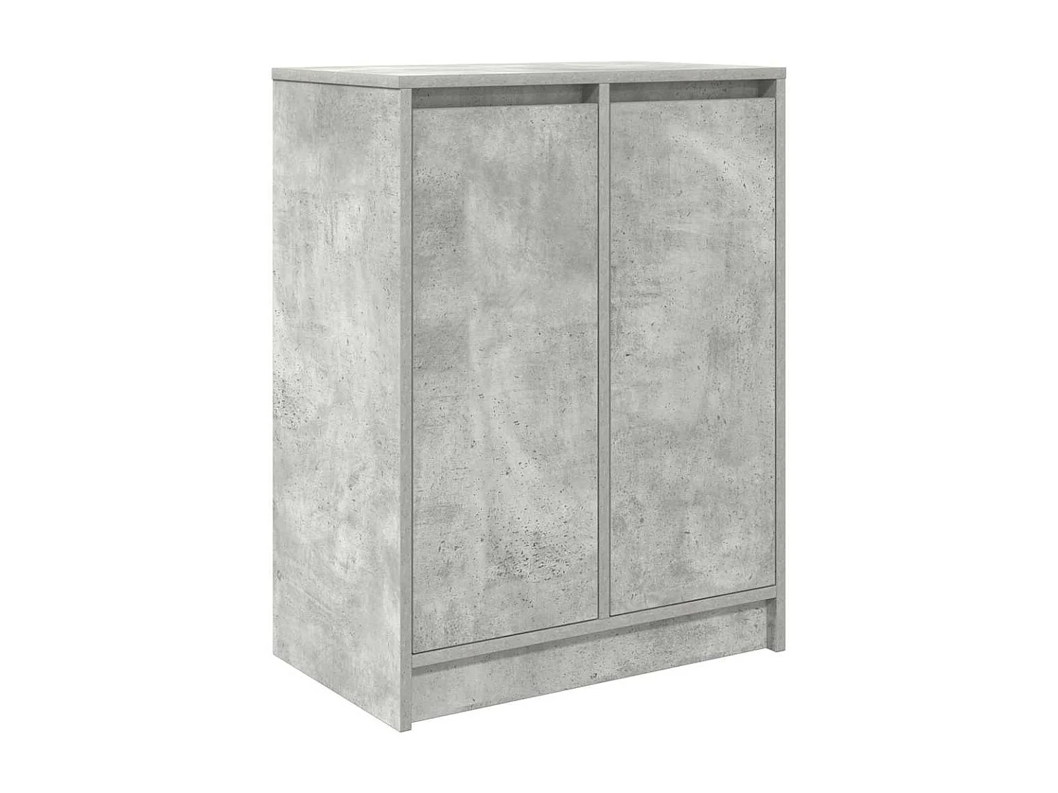 Armoire à chaussures gris béton 57x34x76 cm bois d'ingénierie