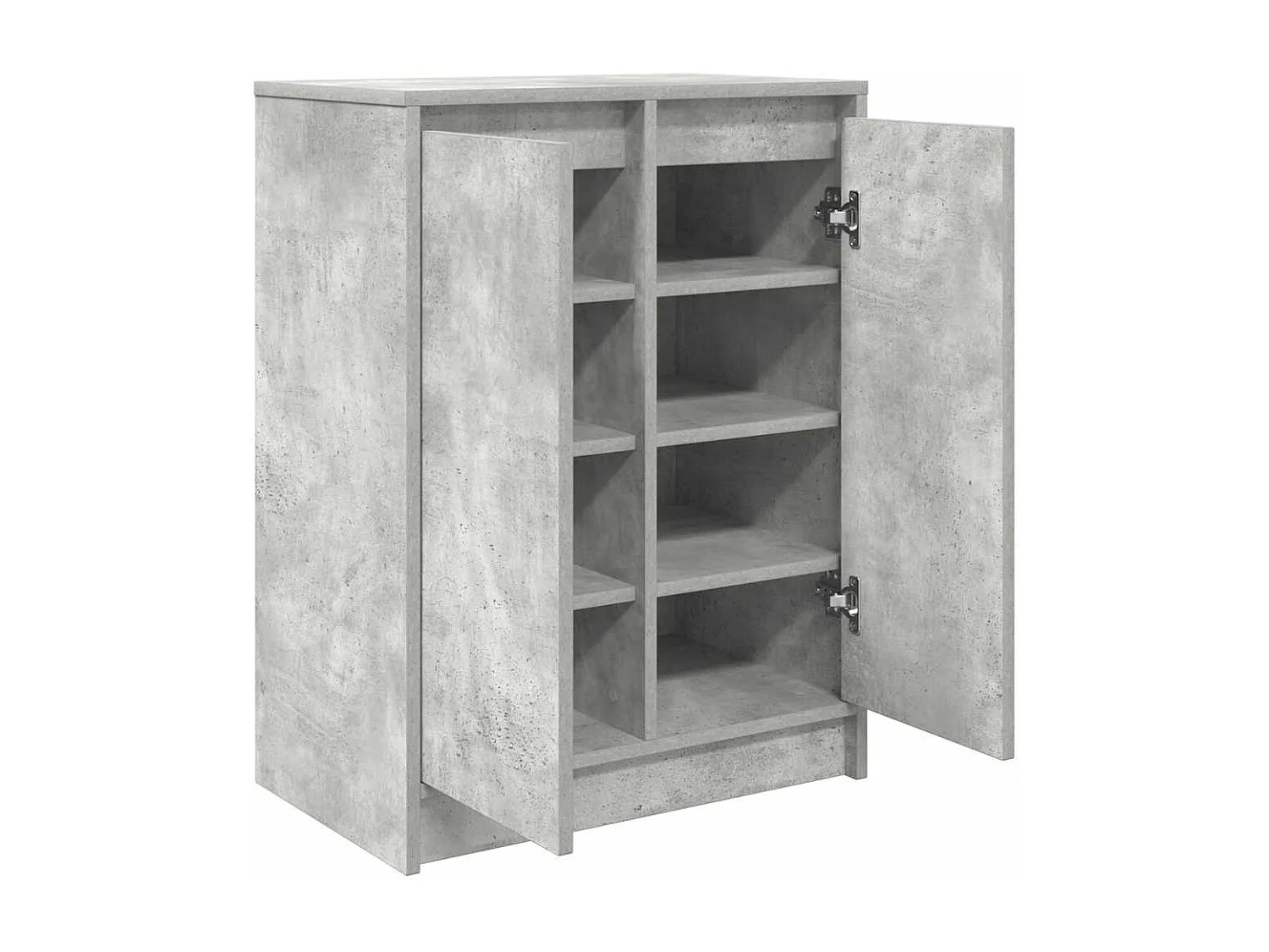 Armoire à chaussures gris béton 57x34x76 cm bois d'ingénierie