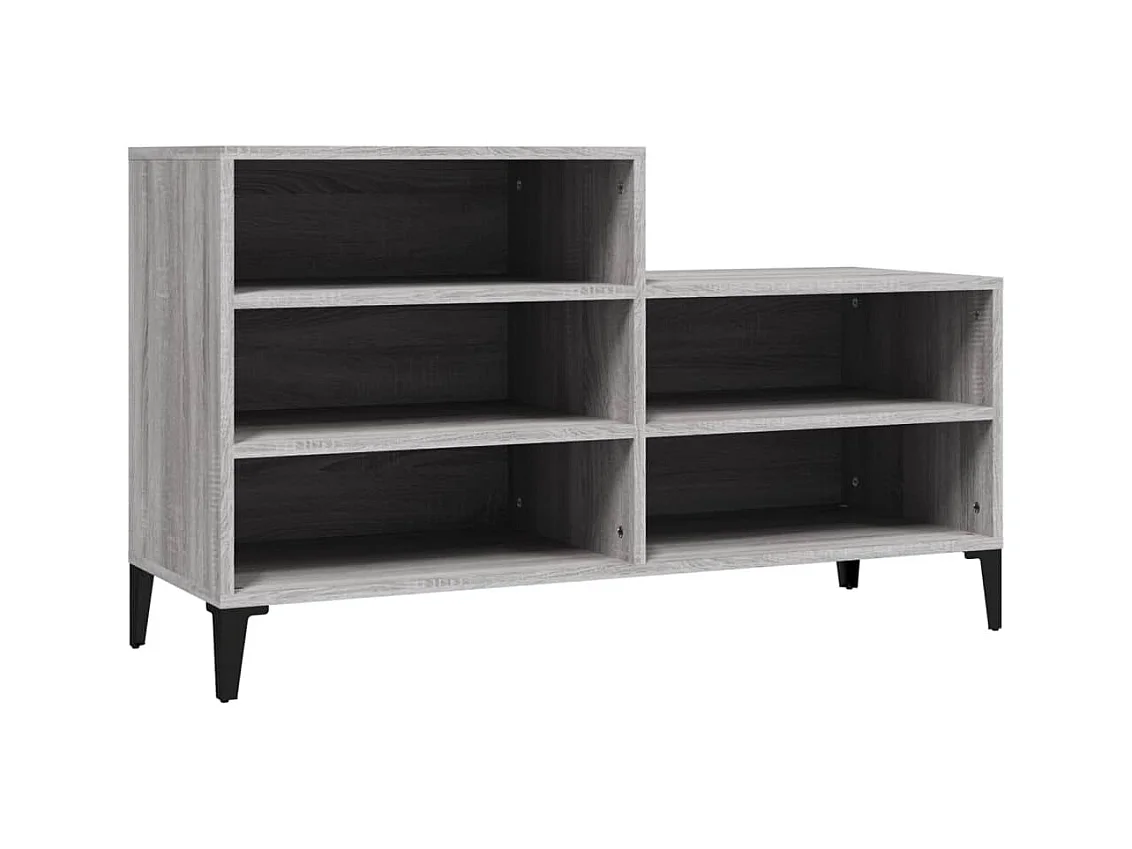 Armoire à chaussures Sonoma gris 102x36x60 cm Bois d'ingénierie