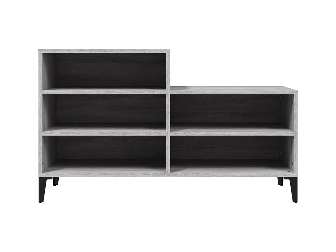 Armoire à chaussures Sonoma gris 102x36x60 cm Bois d'ingénierie