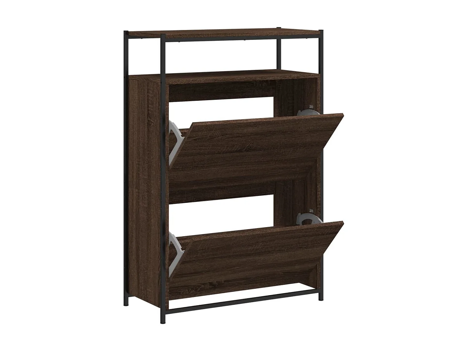 Zapatero roble marrón 75x34x112 cm madera de ingeniería