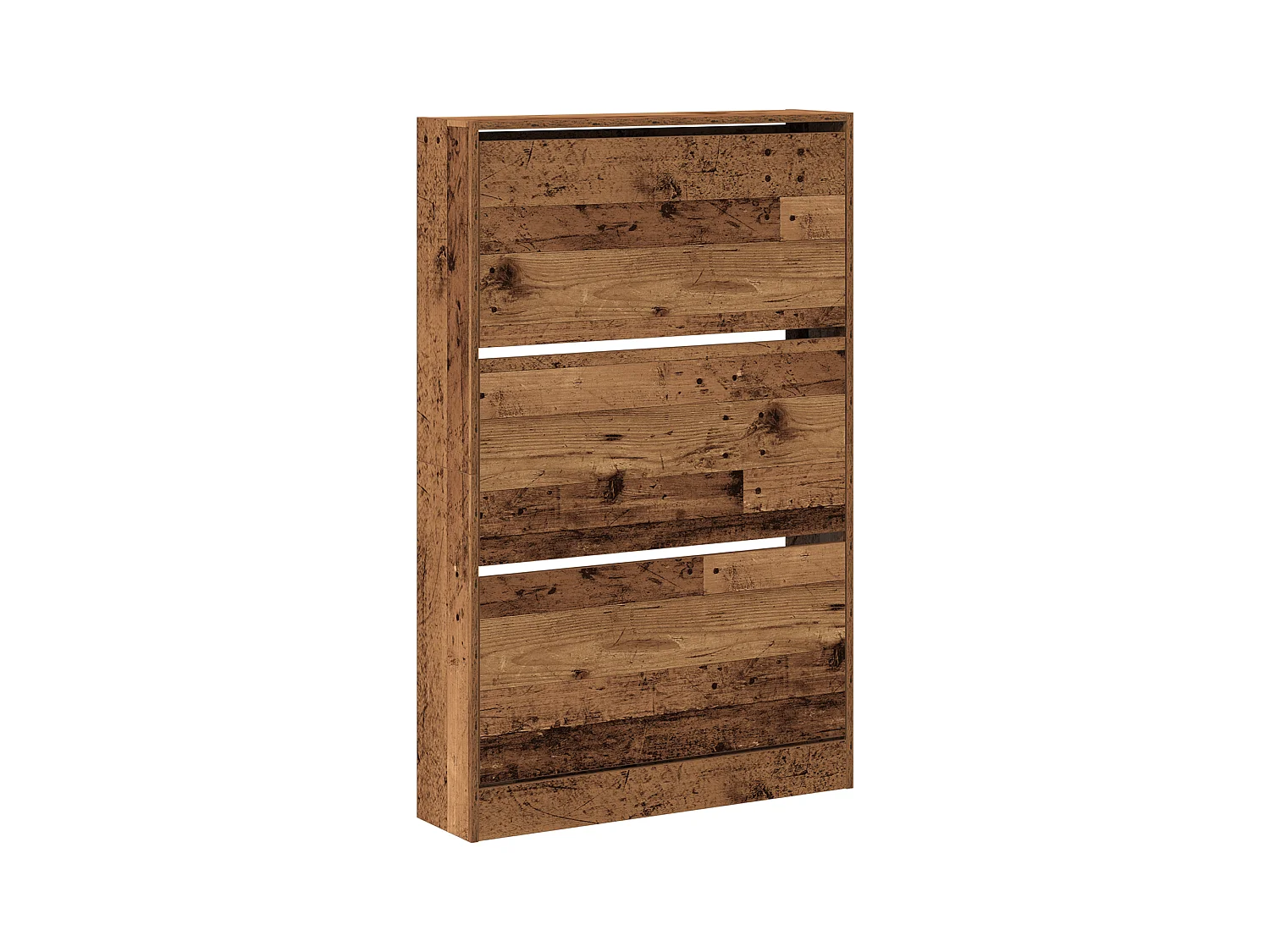 Meuble à chaussures vieux bois 80x21x125,5 cm en bois d'ingénierie