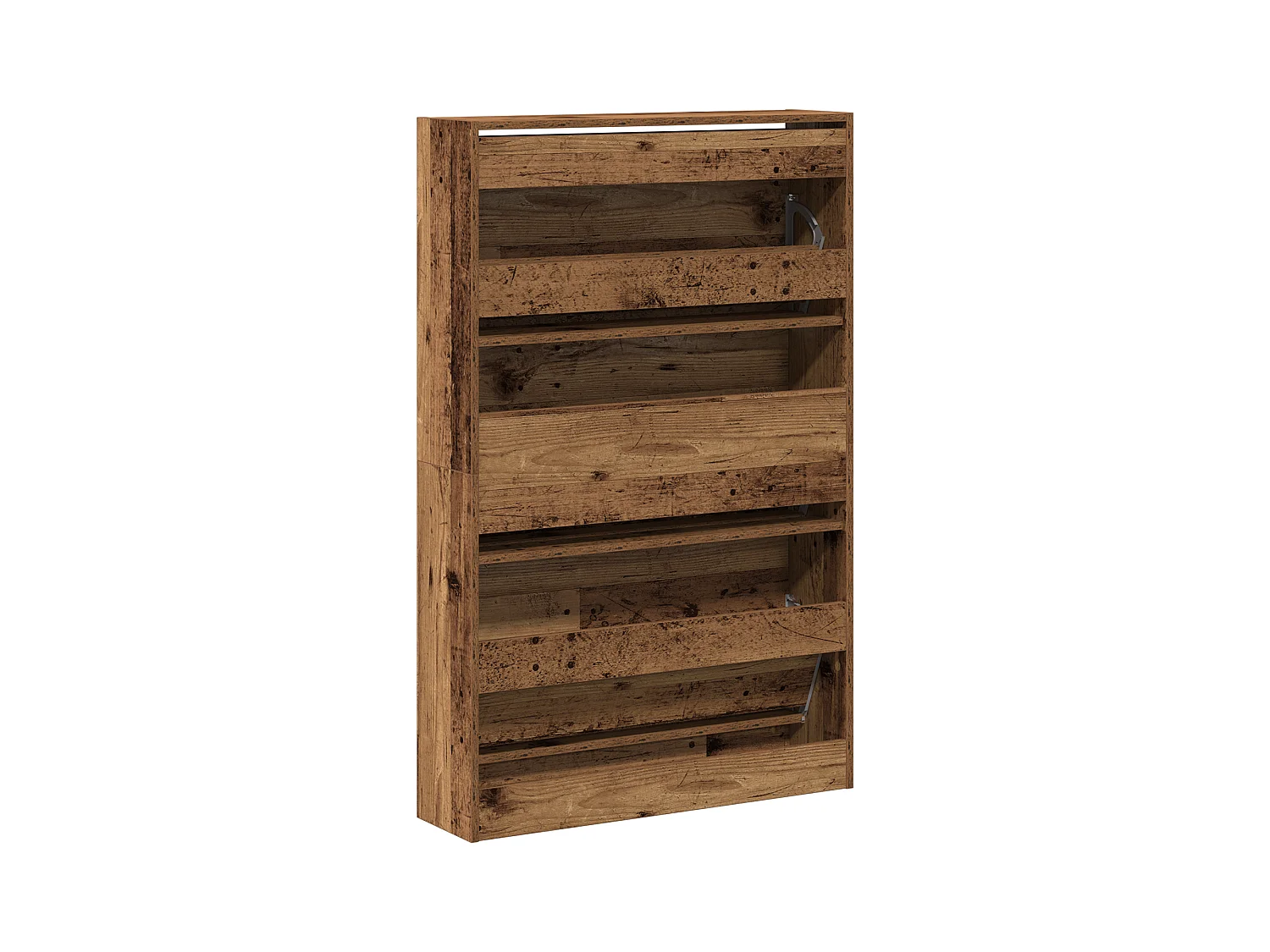 Meuble à chaussures vieux bois 80x21x125,5 cm en bois d'ingénierie