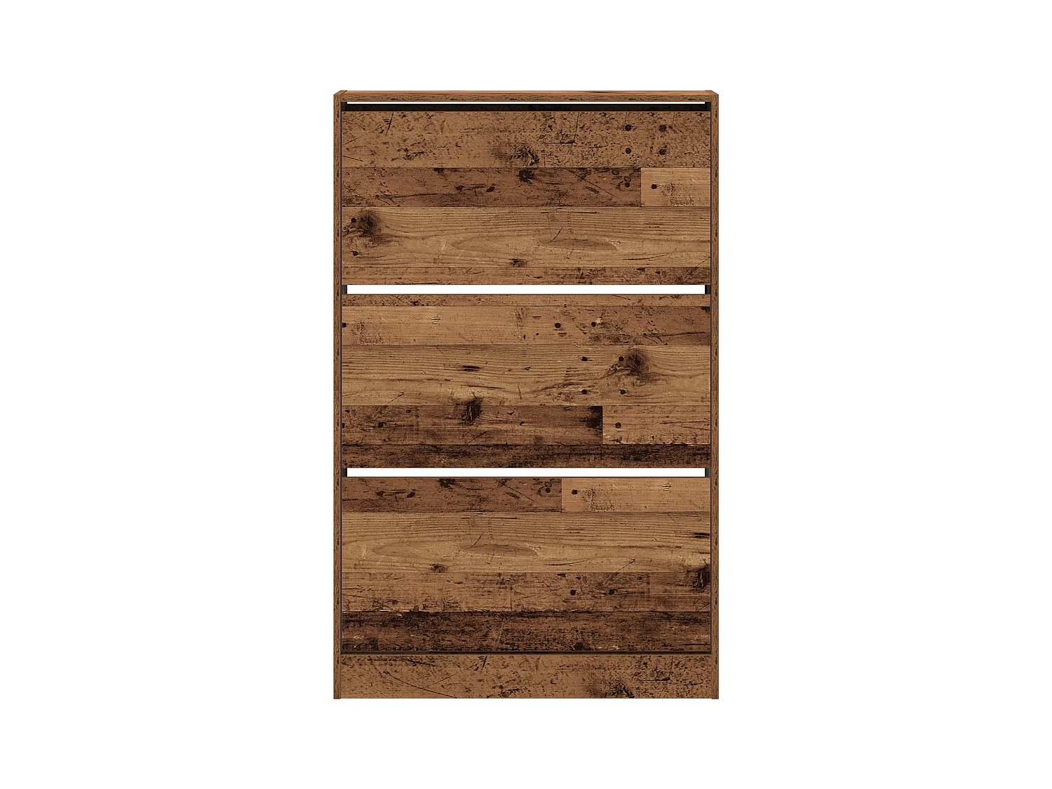 Meuble à chaussures vieux bois 80x21x125,5 cm en bois d'ingénierie