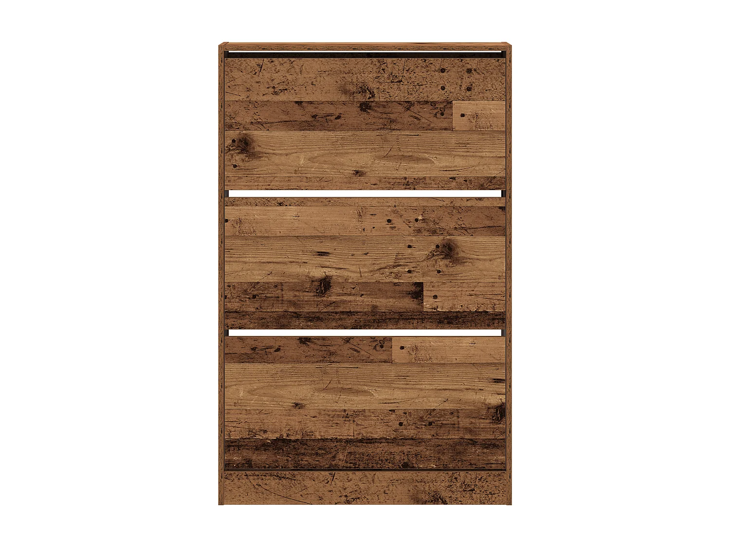 Meuble à chaussures vieux bois 80x21x125,5 cm en bois d'ingénierie