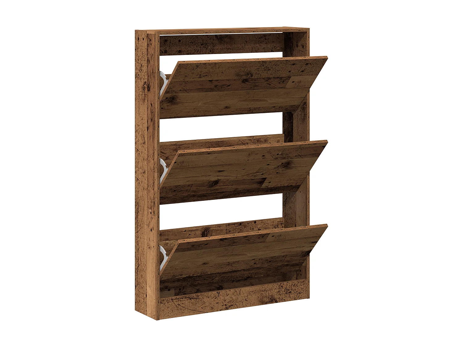 Meuble à chaussures vieux bois 80x21x125,5 cm en bois d'ingénierie