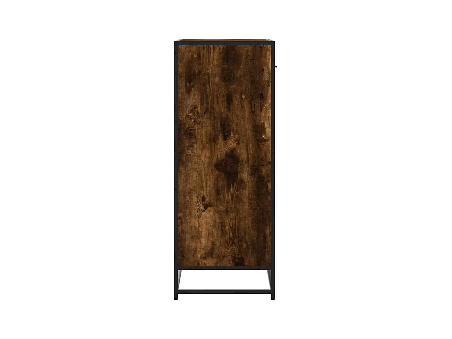 Meuble à chaussures chêne fumé bois d'ingénierie et métal