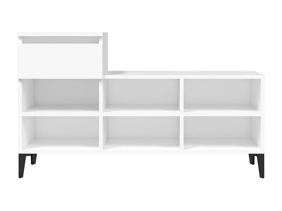 Armoire à chaussures Blanc 102x36x60 cm Bois d'ingénierie