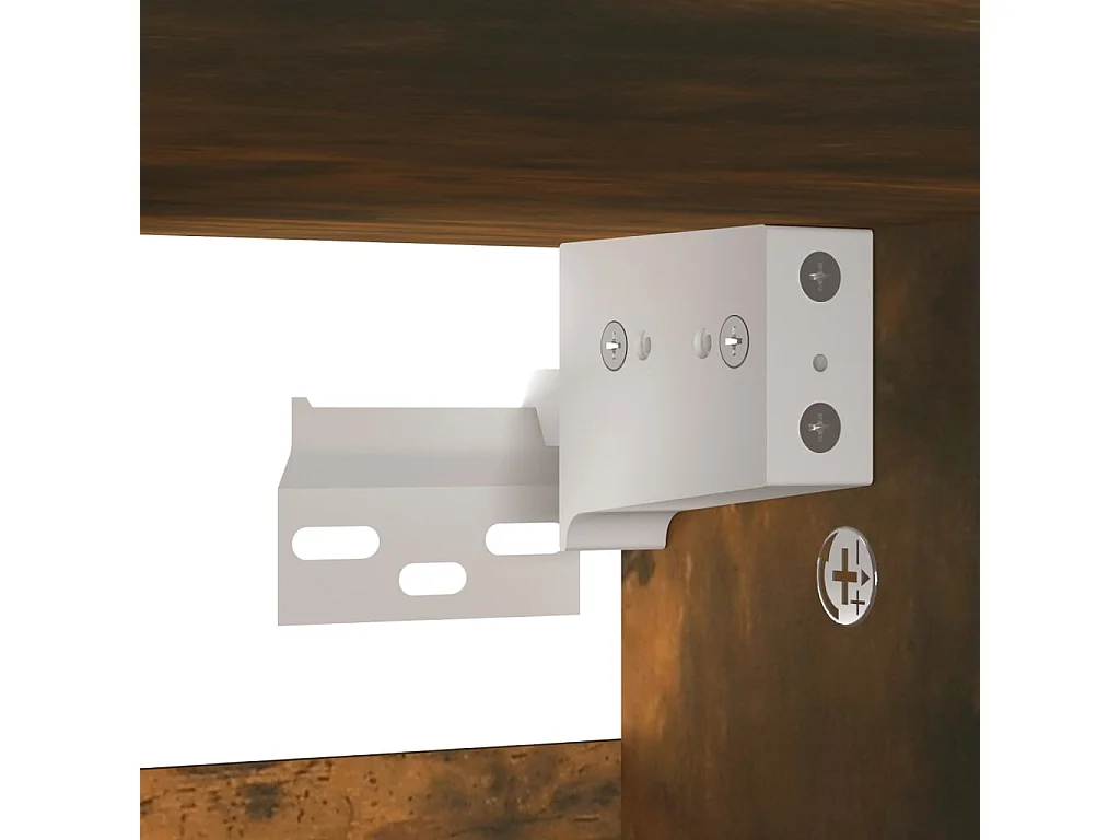 Zapatero de roble ahumado 60x35x70 cm Madera de ingeniería