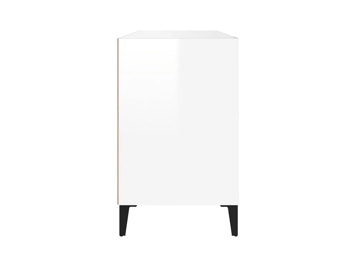 Armoire à chaussure Blanc brillant 102x36x60 cm Bois ingénierie