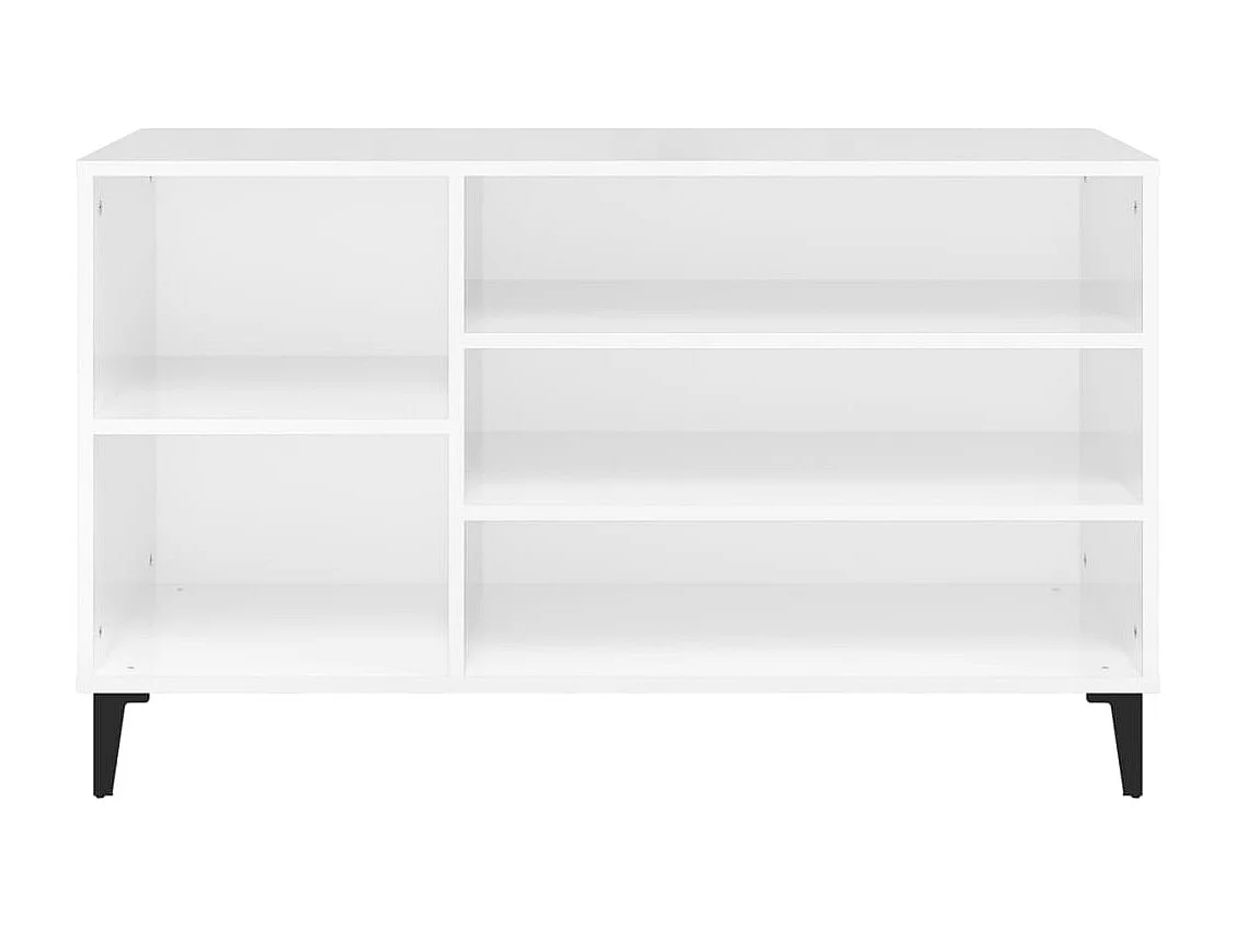 Zapatero Blanco brillo 102x36x60 cm Madera de ingeniería