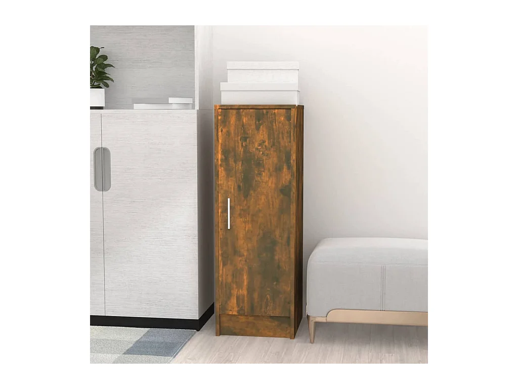 Meuble à chaussures Chêne fumé 32x35x92 cm Bois d'ingénierie