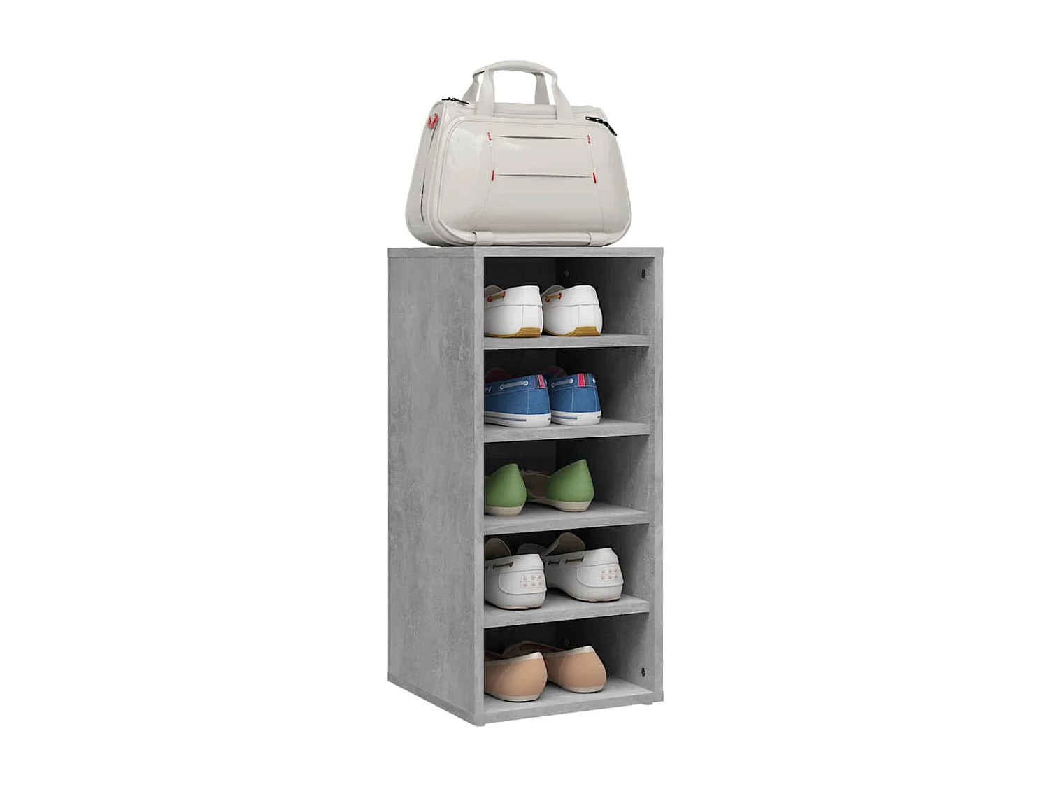 Armoire à chaussures Gris béton 31,5x35x70 cm Bois d'ingénierie